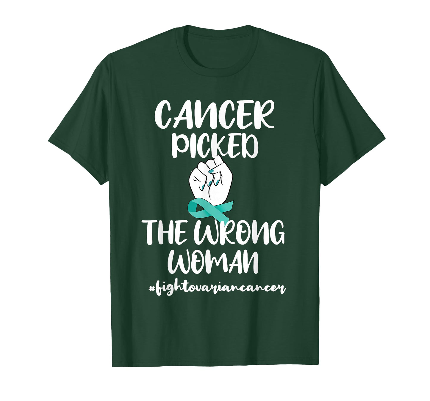 Ovarian Cancer Picked The Wrong Women Cancer Warrior T-Shirt