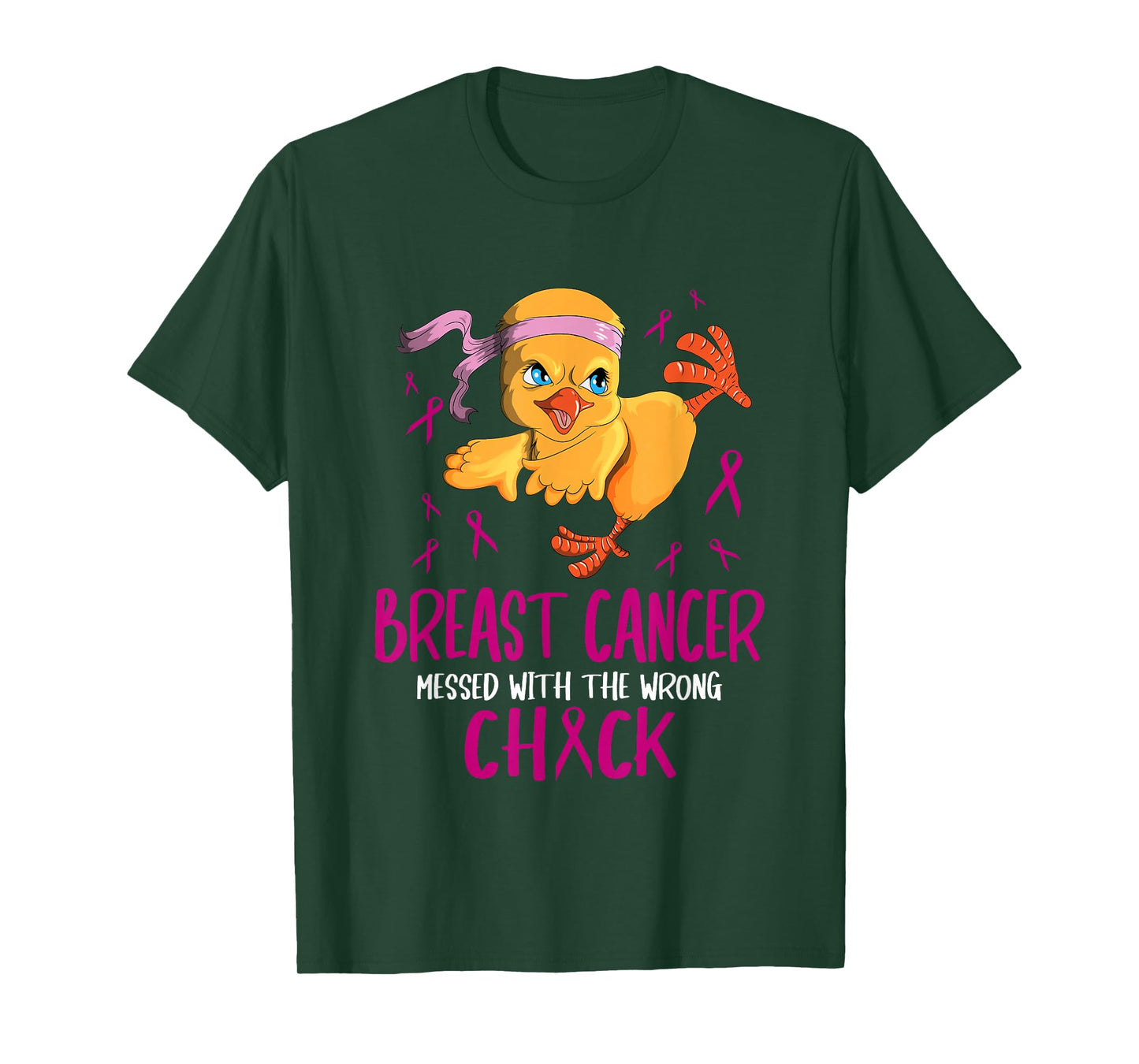 Breast Cancer Messed with the Wrong Chick Cancer Free T-Shirt