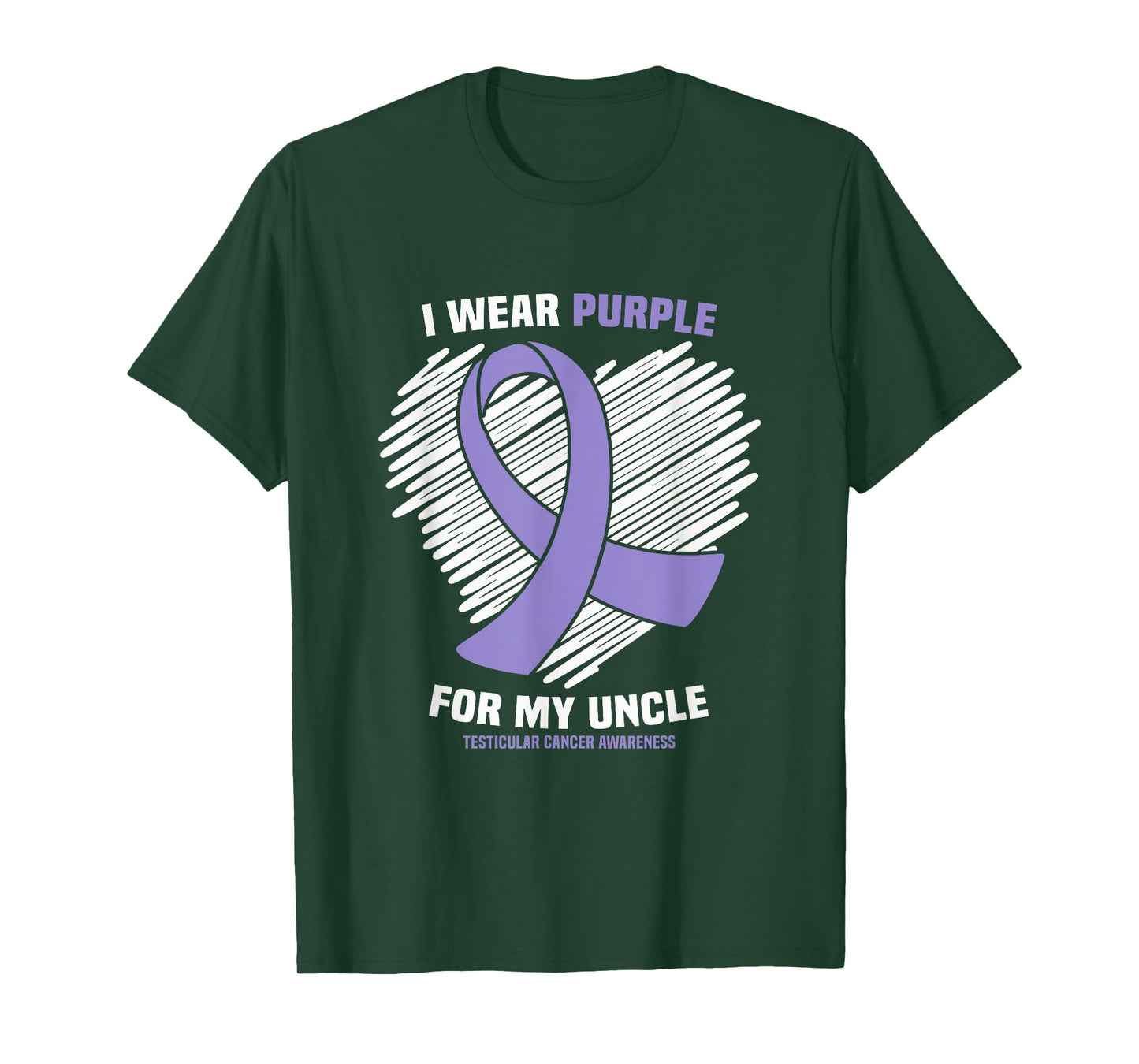 I Wear Purple For My Uncle Testicular Cancer Awareness T-Shirt