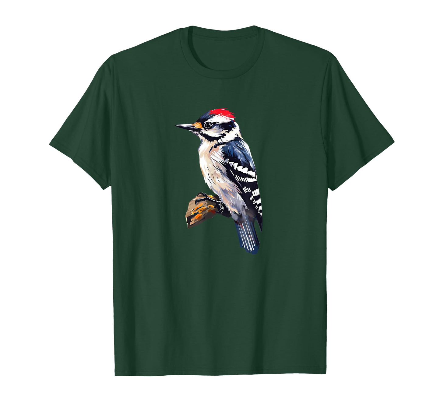 Backyard Bird Watching Watcher Downy Woodpecker Birder T-Shirt