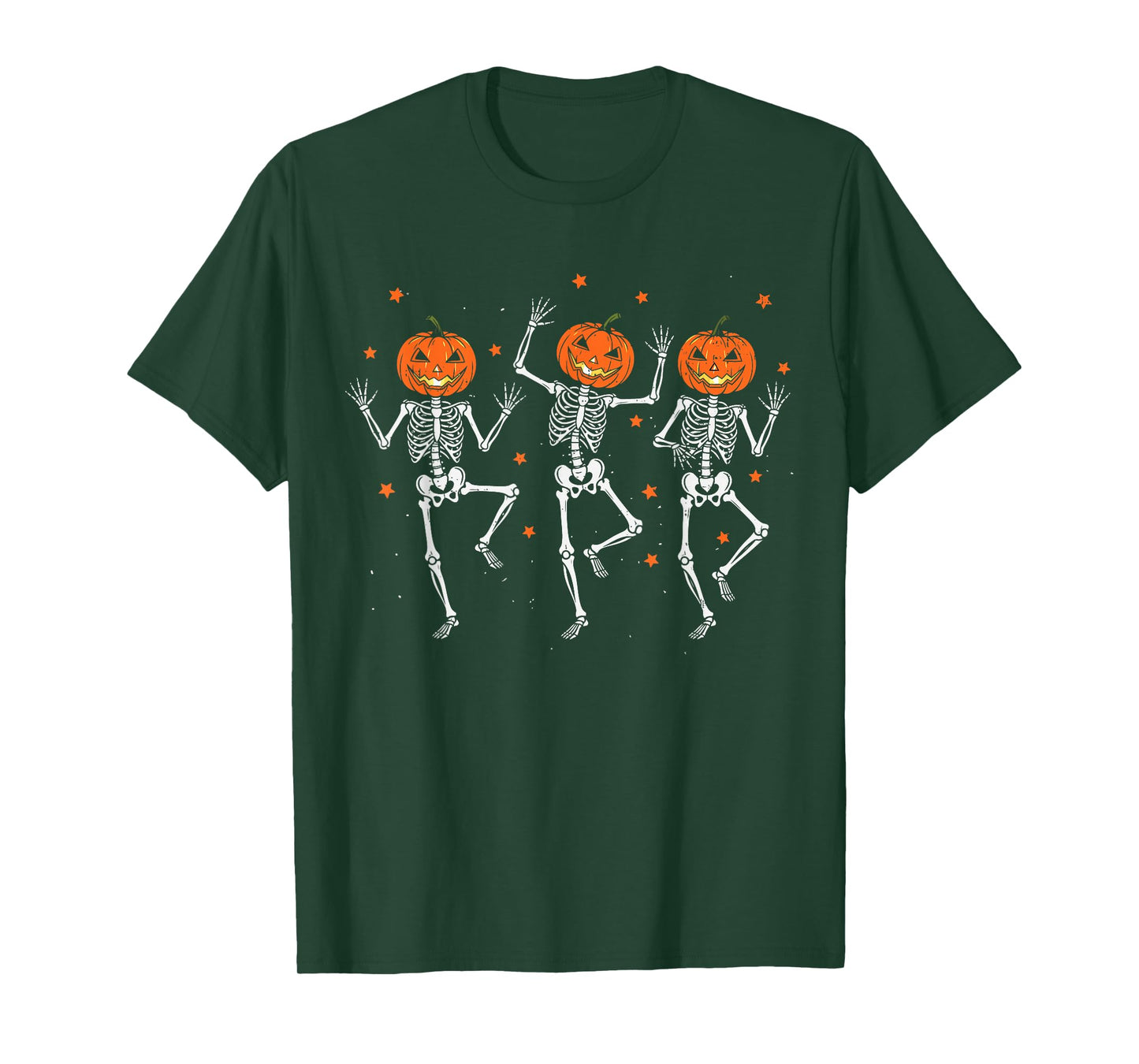 Skeleton Pumpkin Spooky Dancing Halloween Dance Costume T-Shirt