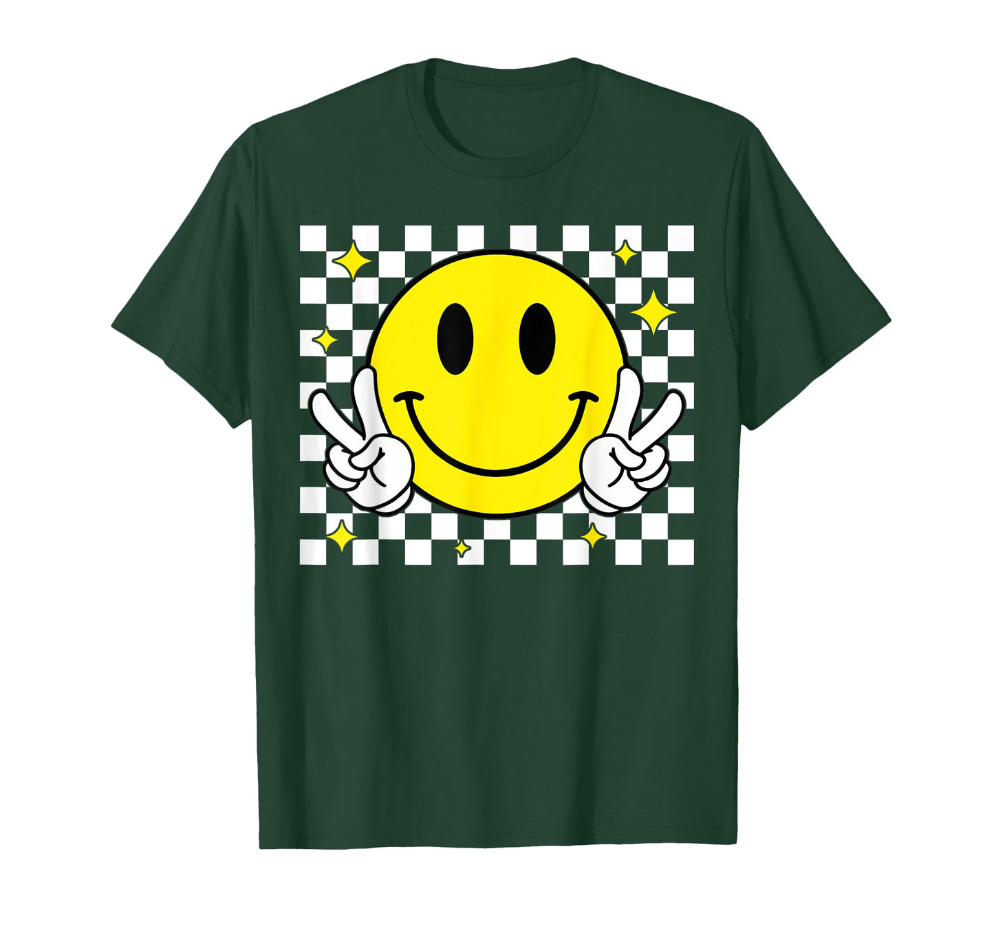 Yellow Smile Face Shirt Cute Happy Peace Smiling Face Kids T-Shirt
