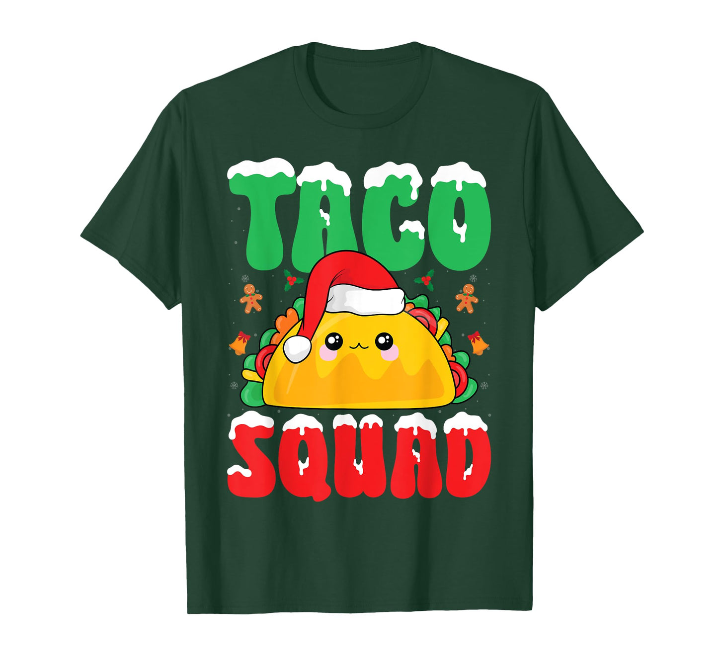 Taco Squad Snow Xmas Party Mexican Food Taco Lover Christmas T-Shirt