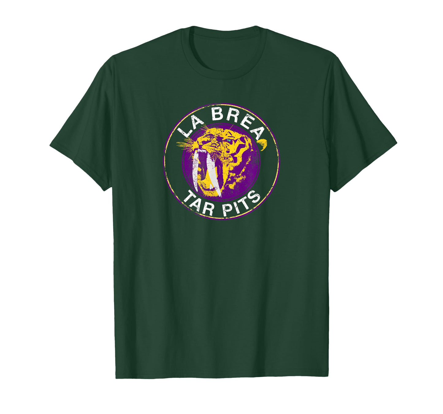 Saber-Tooth Tiger La Brea Tar Pits California T Shirt T-Shirt