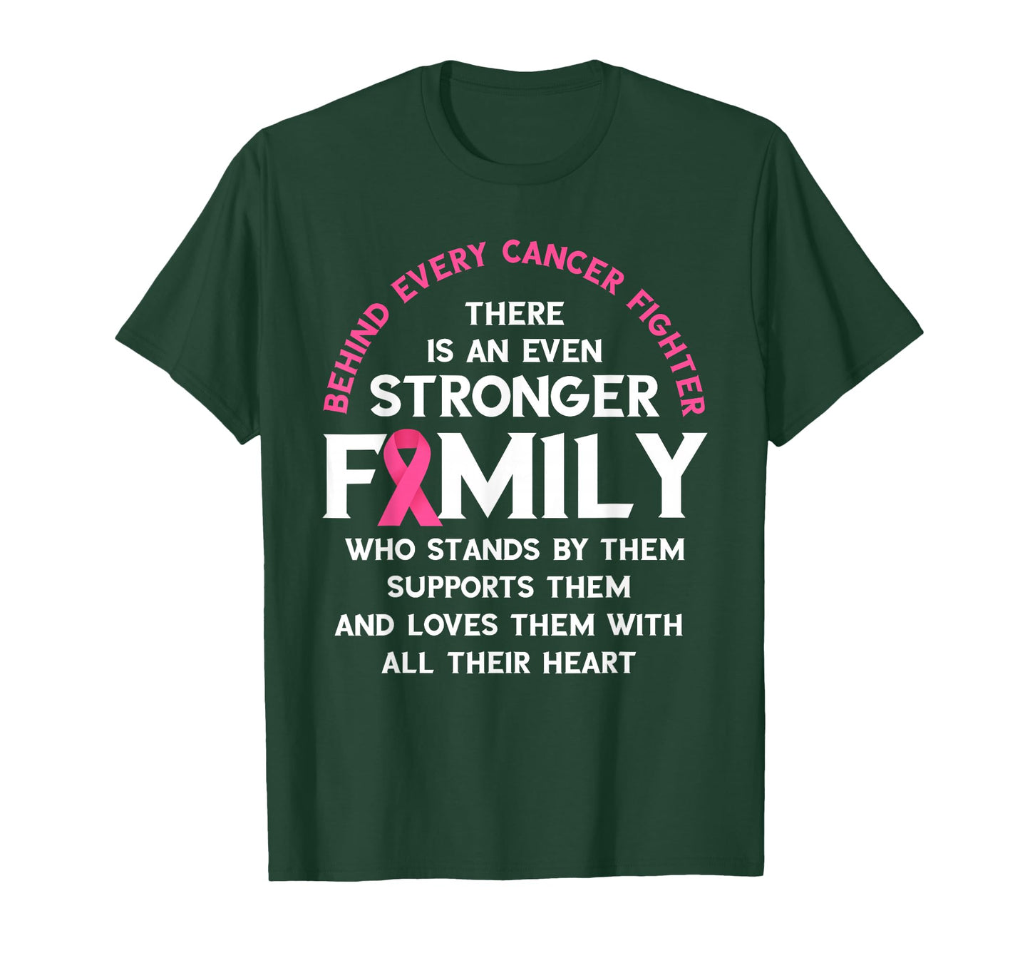 Breast Cancer Awareness Behind Every Fighter Pink Ribbon T-Shirt