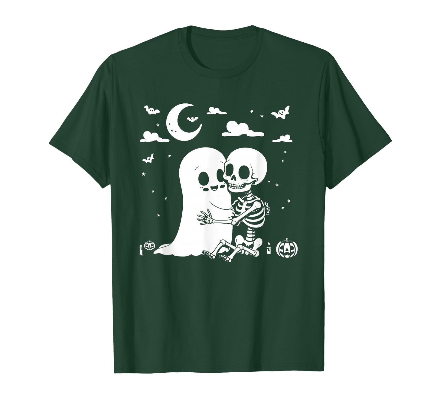 Funny Boo Ghost and Skeleton Playing for Halloween Parties T-Shirt