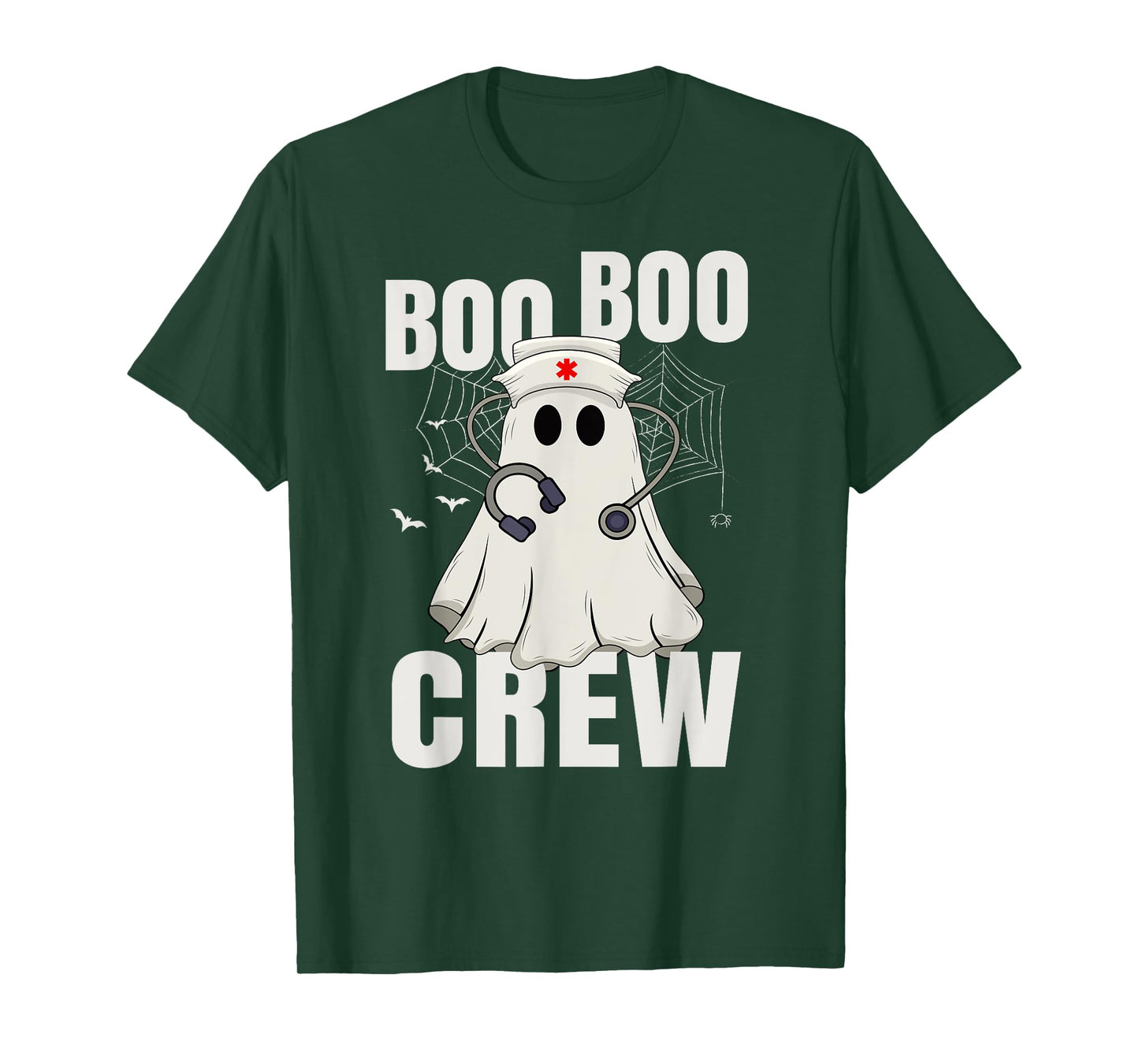 Boo Ghost Nurse Halloween Scrub Top Nursing Spooky Ghost T-Shirt