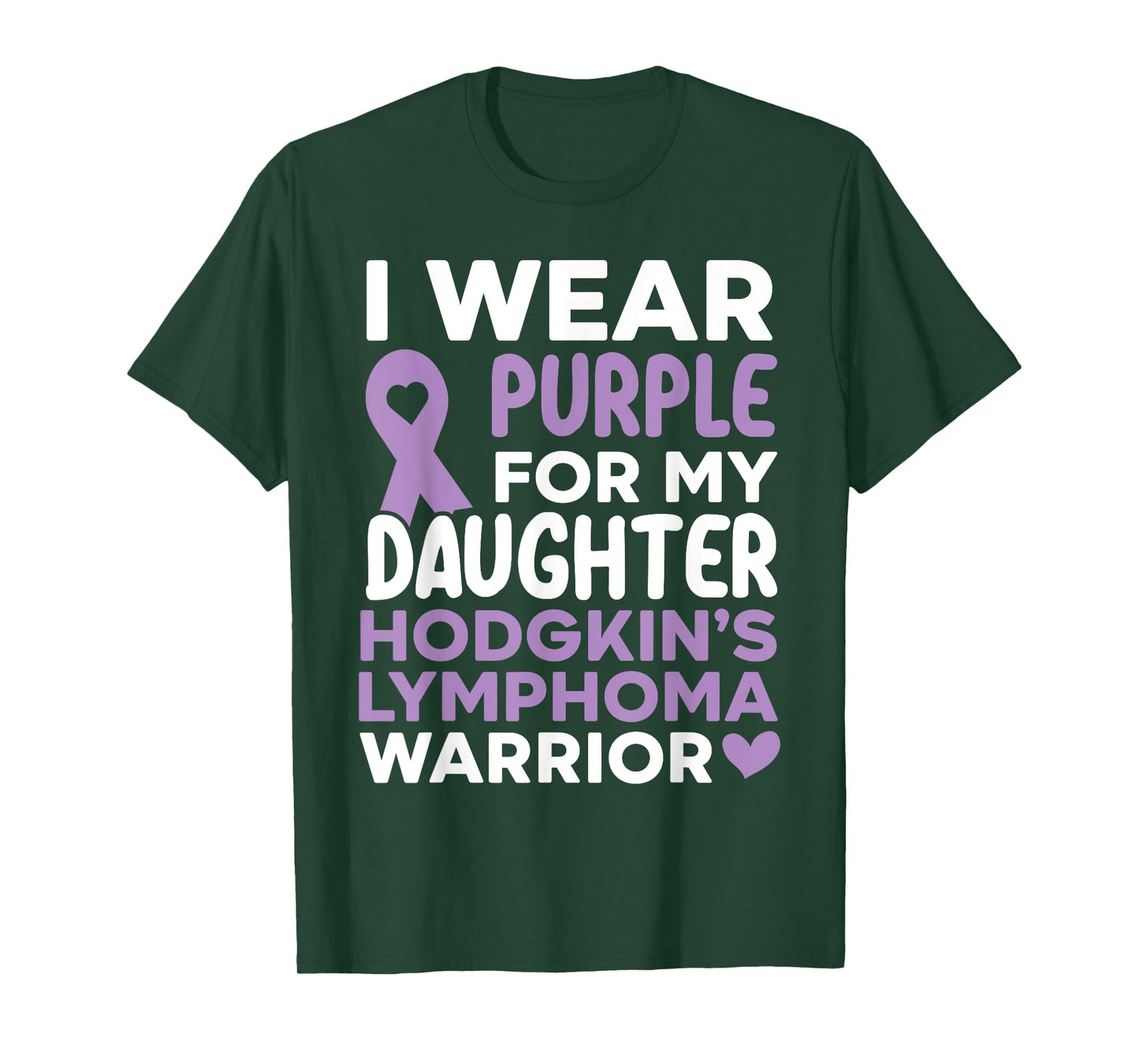 I Wear Purple For My Daughter Hodgkin's Lymphoma Warrior T-Shirt