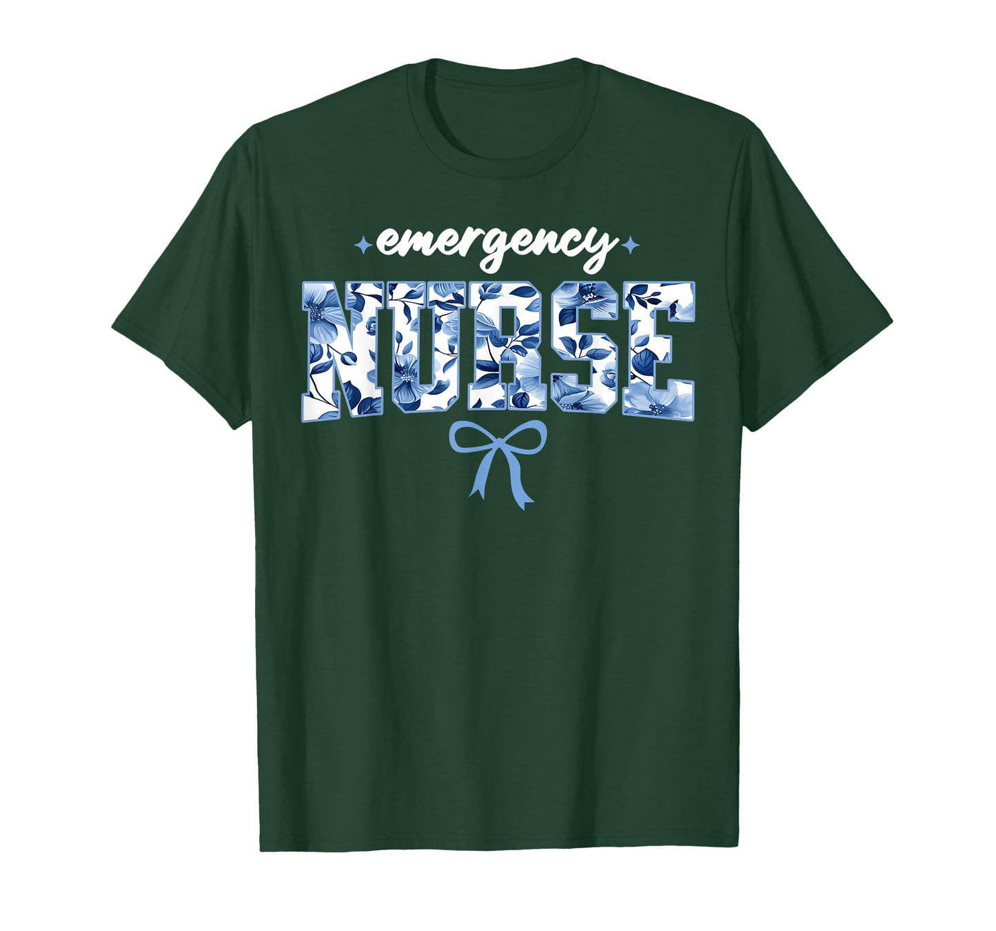 Emergency Department Nurse Er Nurse Room Tech Women Floral T-Shirt