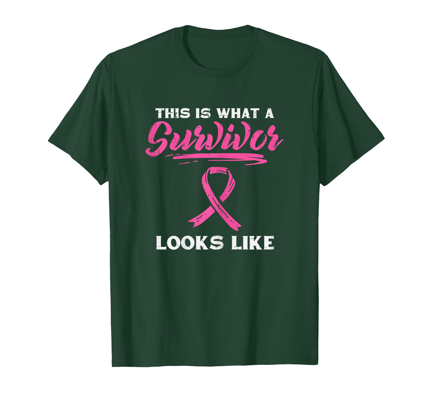 What A Survivor Looks Like Breast Cancer Awareness Women T-Shirt