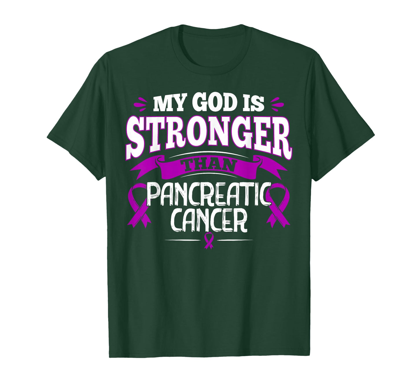 Purple Awareness Ribbon - Pancreatic Cancer Survivor T-Shirt