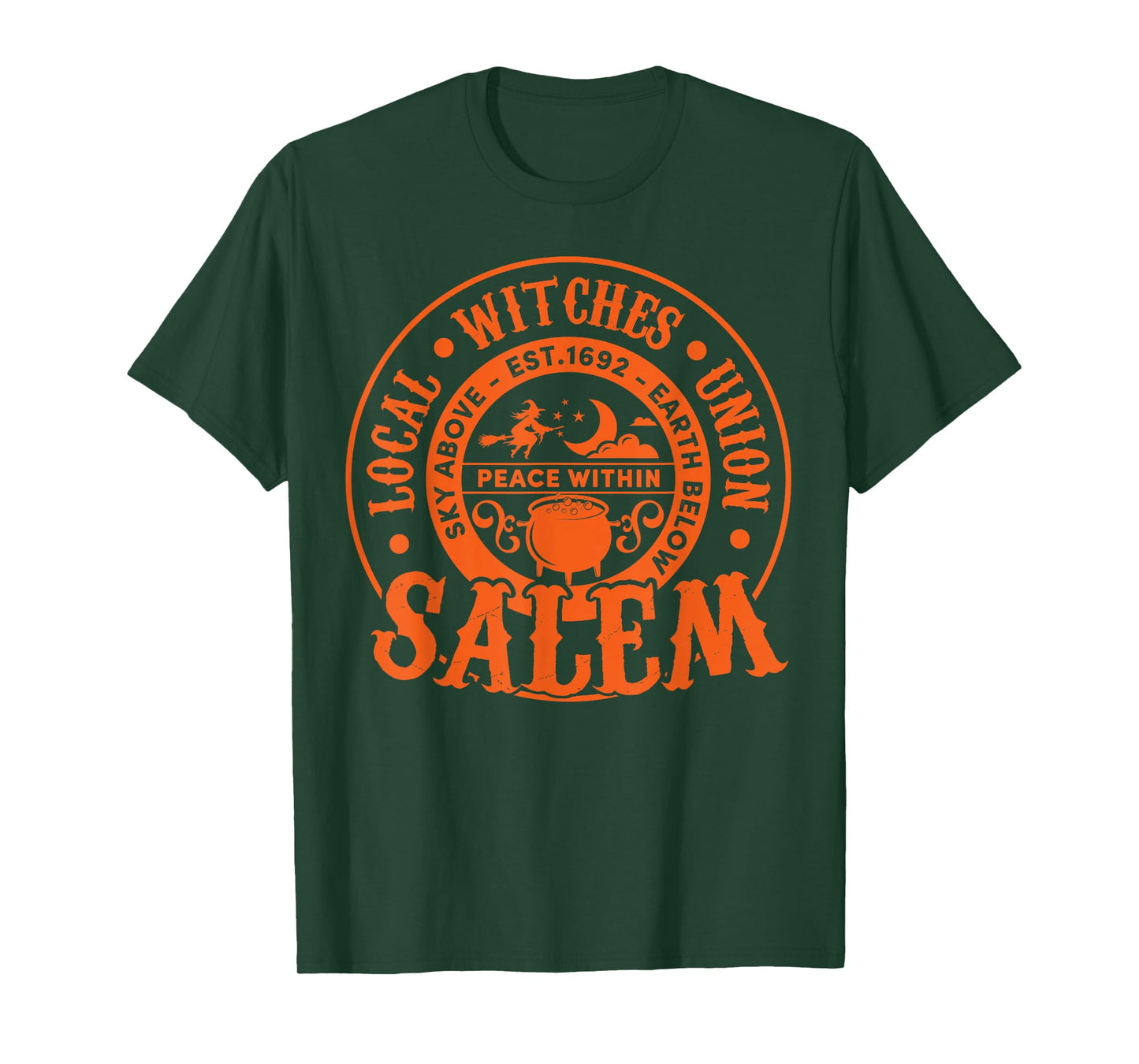 Salem Local Witches Union Sky Above Earth Est 1692 Halloween T-Shirt