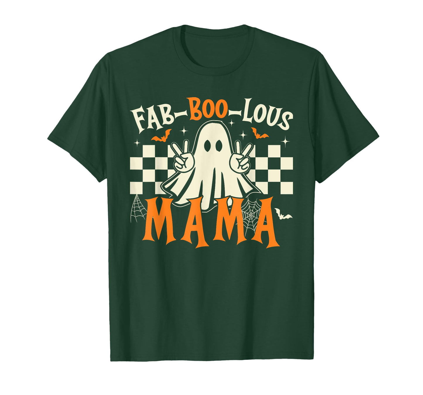 Fab Boo Lous Mama Retro Ghost Spooky Mama Halloween Costume T-Shirt