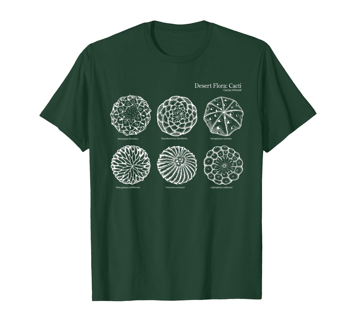Cactus Infrared 6 Desert Cactus Lophophora williamsii peyote T-Shirt