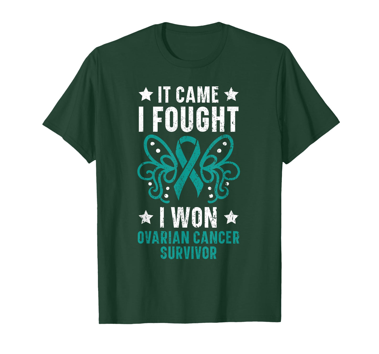 It Came I Fought I Won Ovarian Cancer Survivor Fight Cancer T-Shirt