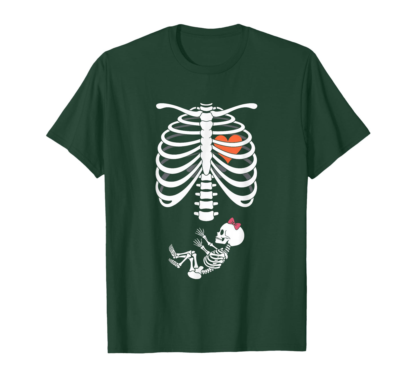 Baby Shower Skeleton Halloween Pregnancy Annoucement Girls T-Shirt