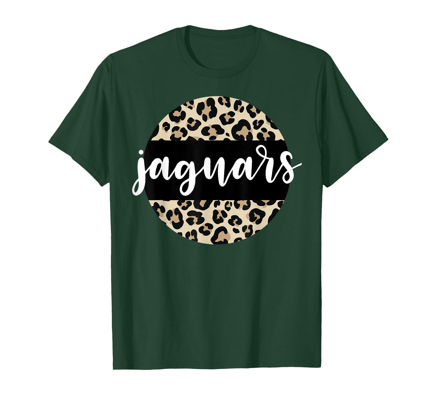 Leopard Print Jaguars Team Mascot School Spirit Game Night T-Shirt