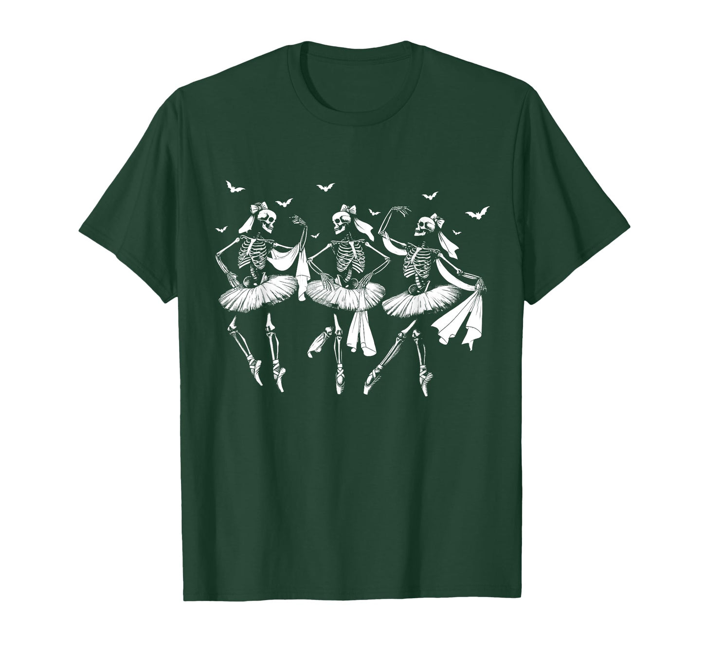 Horror Ballet Pumpkin Skeleton Dancing Spooky Halloween T-Shirt