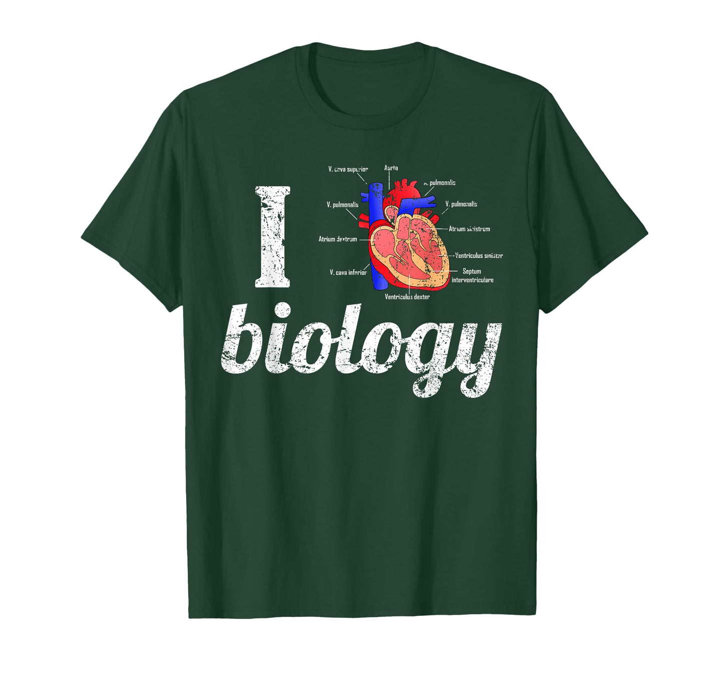 I Love Biology with Anatomical Heart T-Shirt T-Shirt
