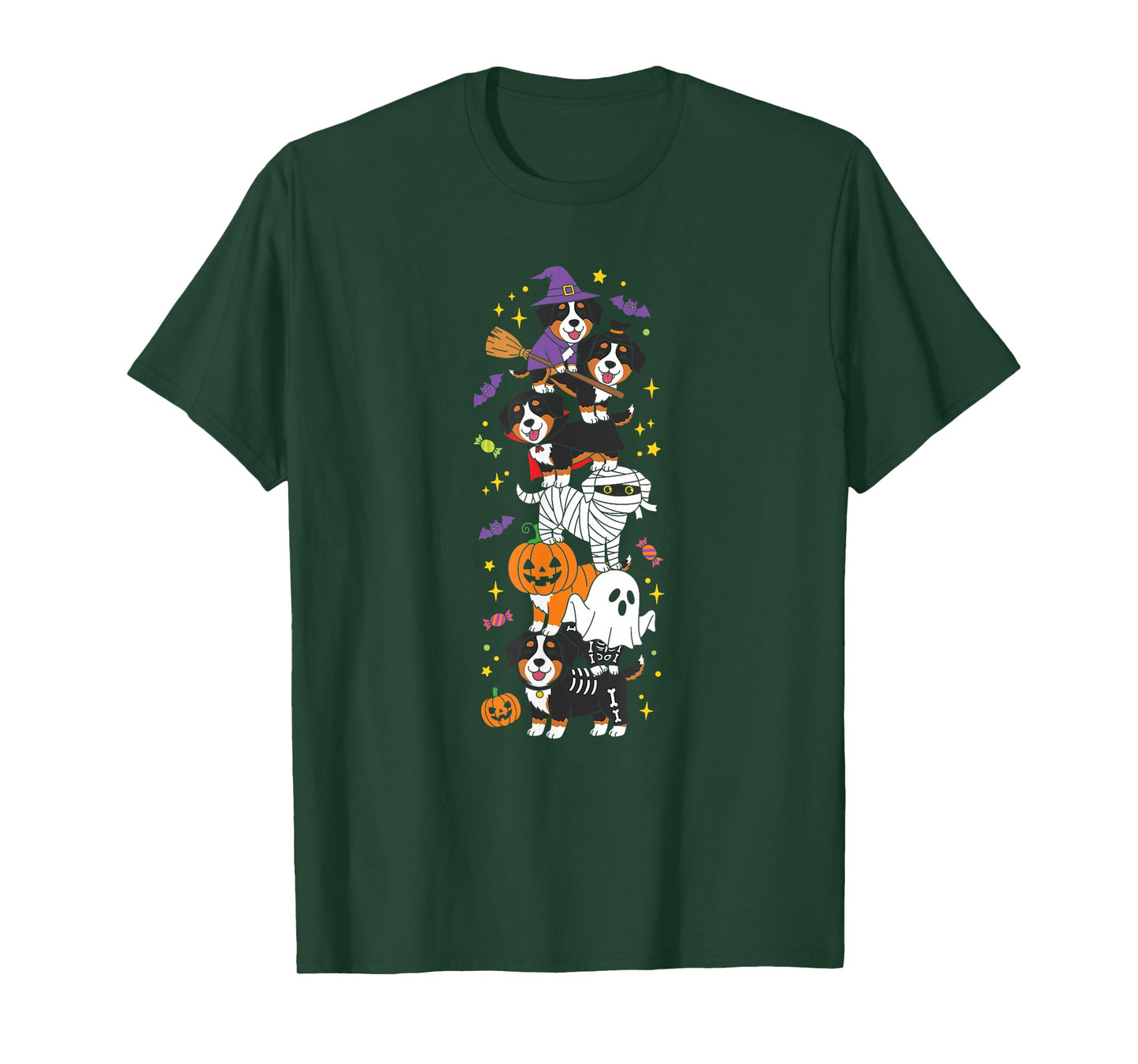 Bernese Moutain Dog Vampire Ghost Halloween Kids Mens Womens T-Shirt