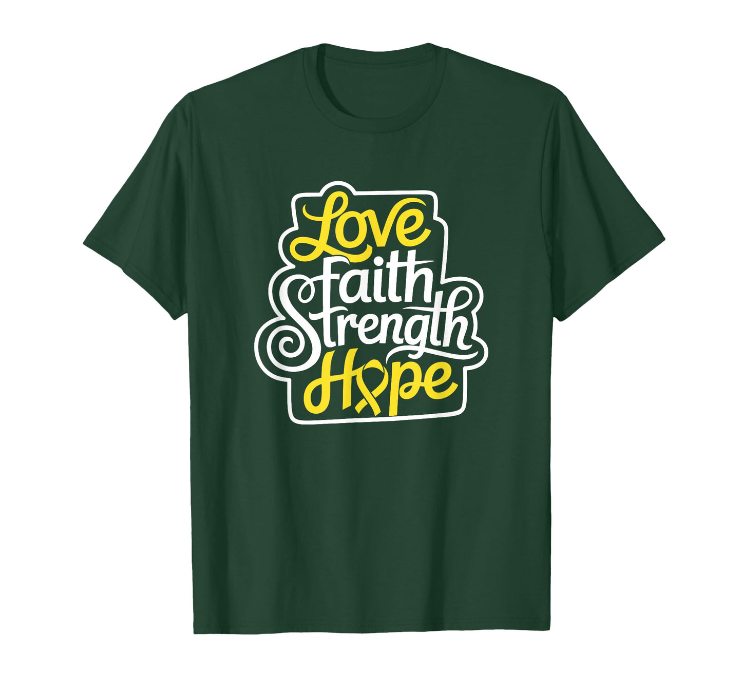 Love Faith- Sarcoma Cancer Awareness Supporter Ribbon T-Shirt