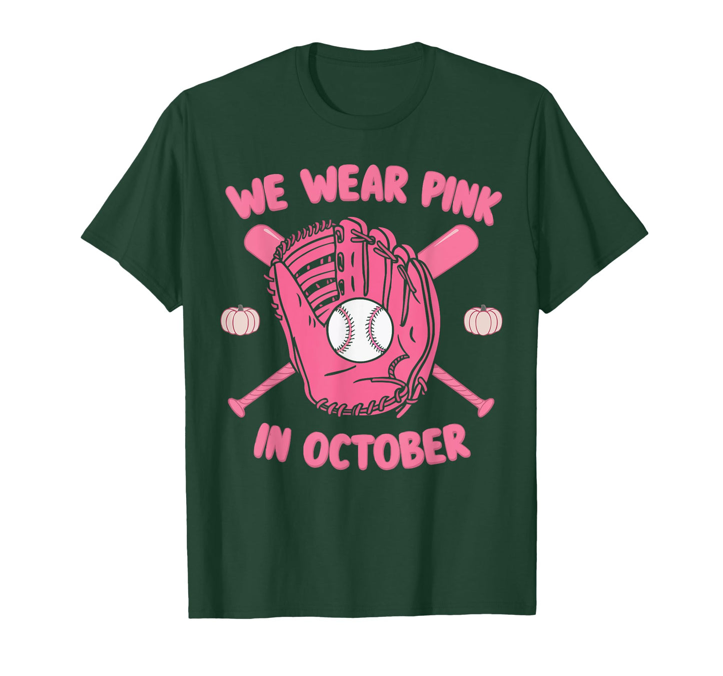 Baseball Breast Cancer Awareness Month Pink Ribbon T-Shirt
