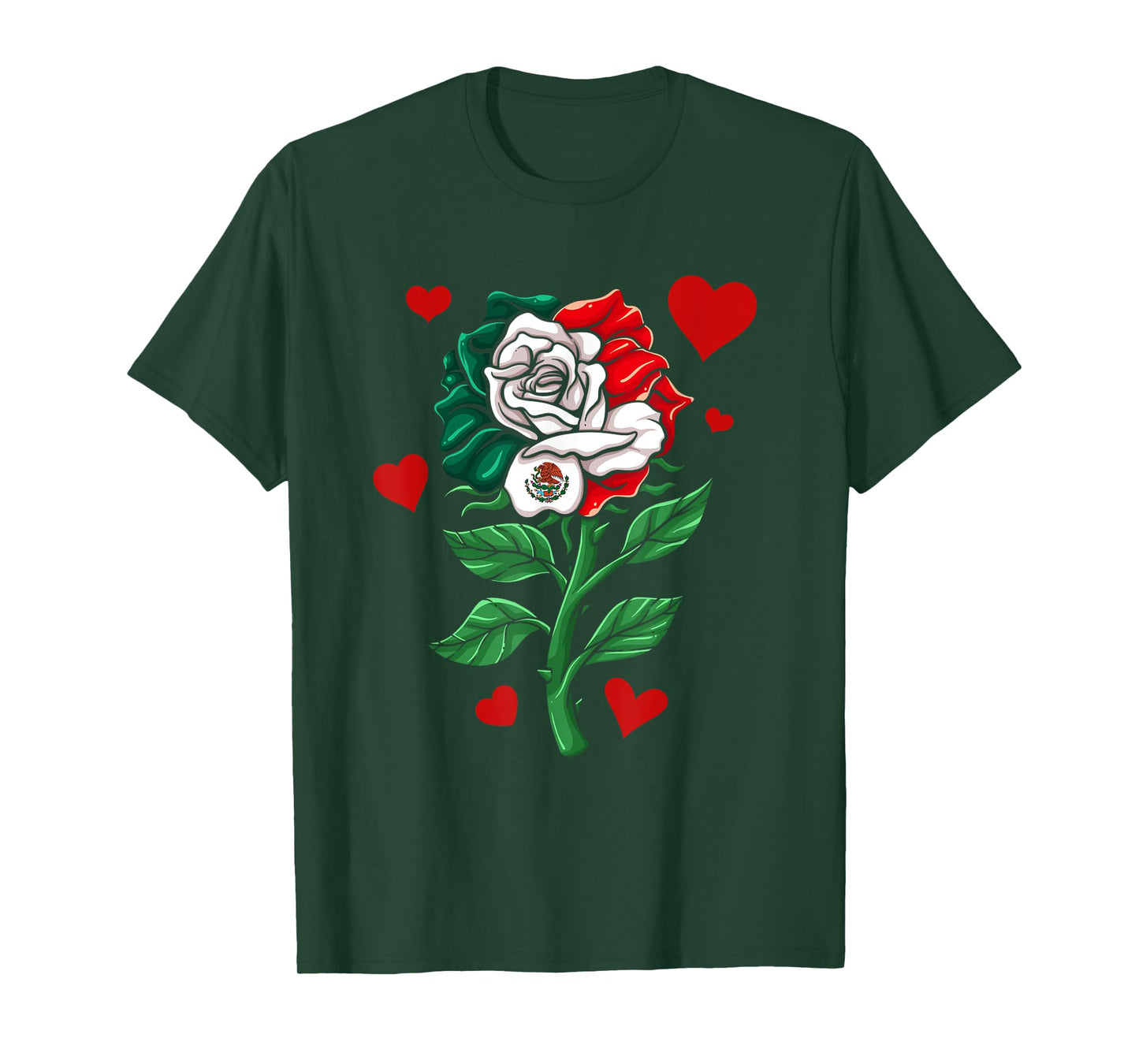 Mexico Gift Rose Tijuana Mexican Hispanic Pride Poncho T-Shirt