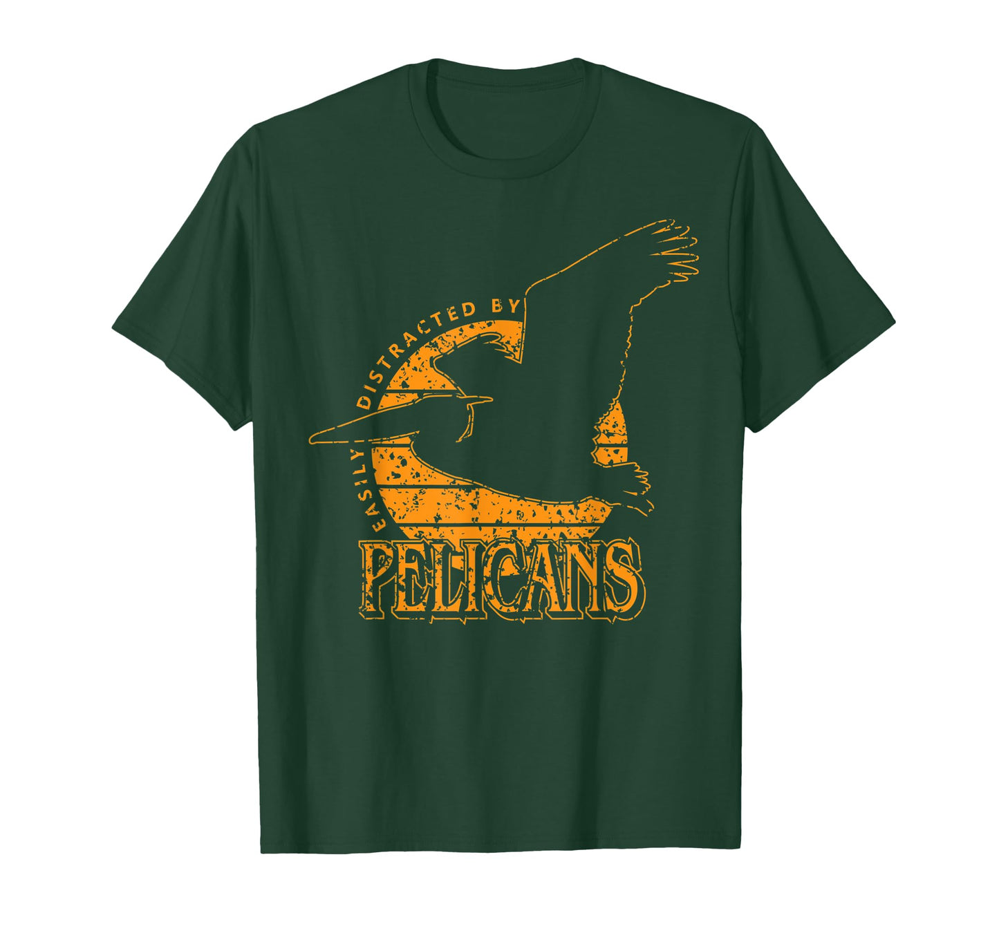 'Easily Distracted By Pelicans' Vintage Style T-Shirt