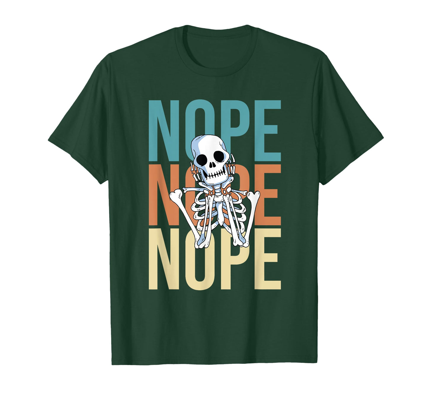 Nope Nicht Heute Keine Lust Funny Lazy Skeleton T-Shirt