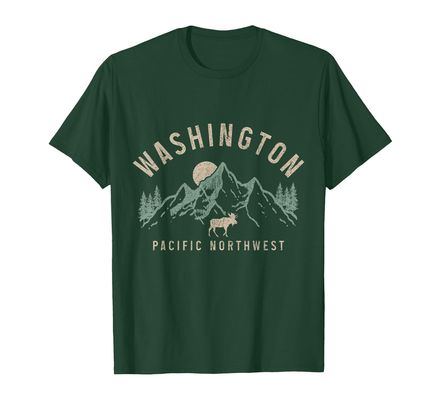 Washington PNW Moose Pacific Northwest Souvenir Pride T-Shirt