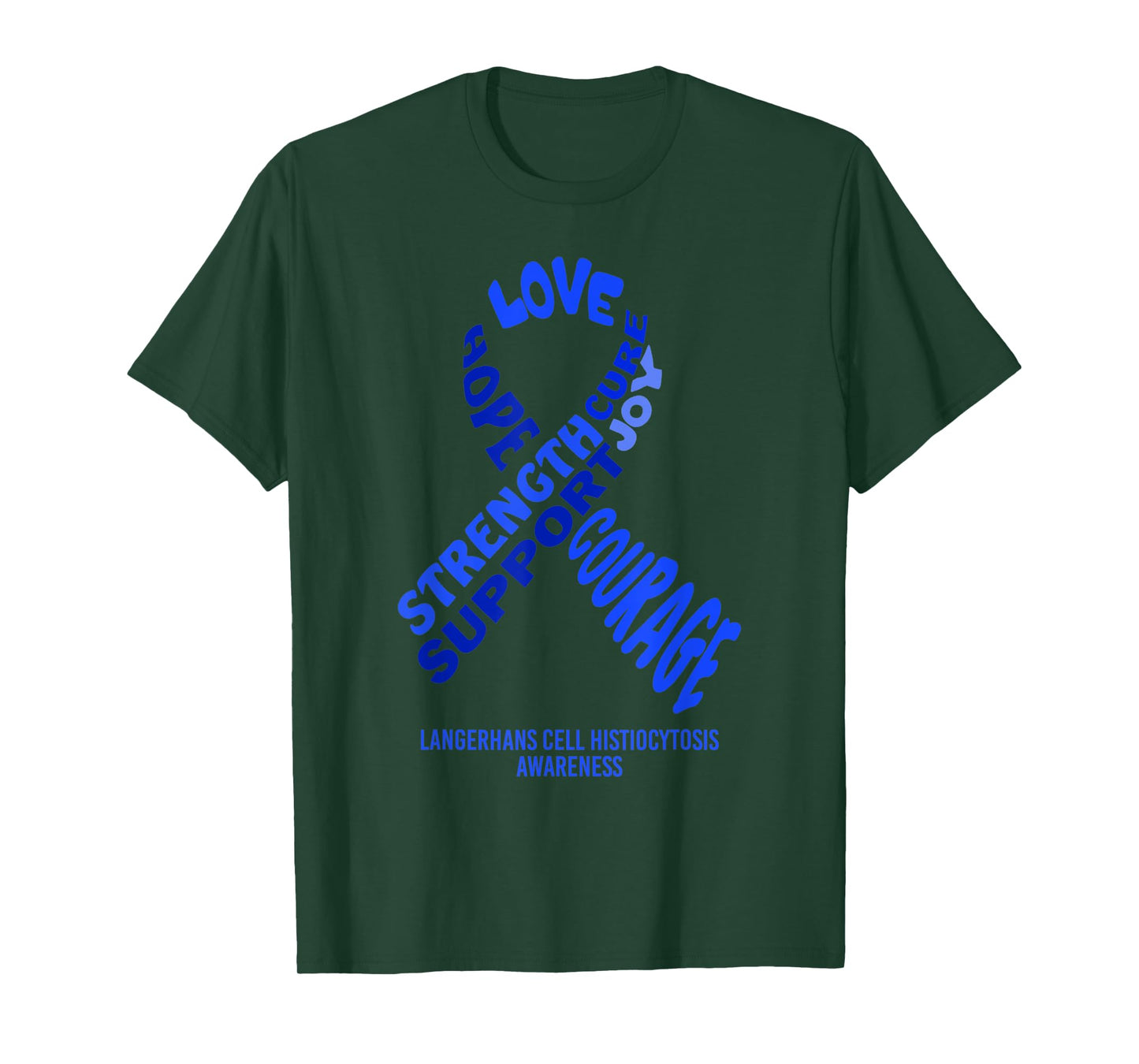 Langerhans Cell Histiocytosis Awareness Ribbon With Words T-Shirt
