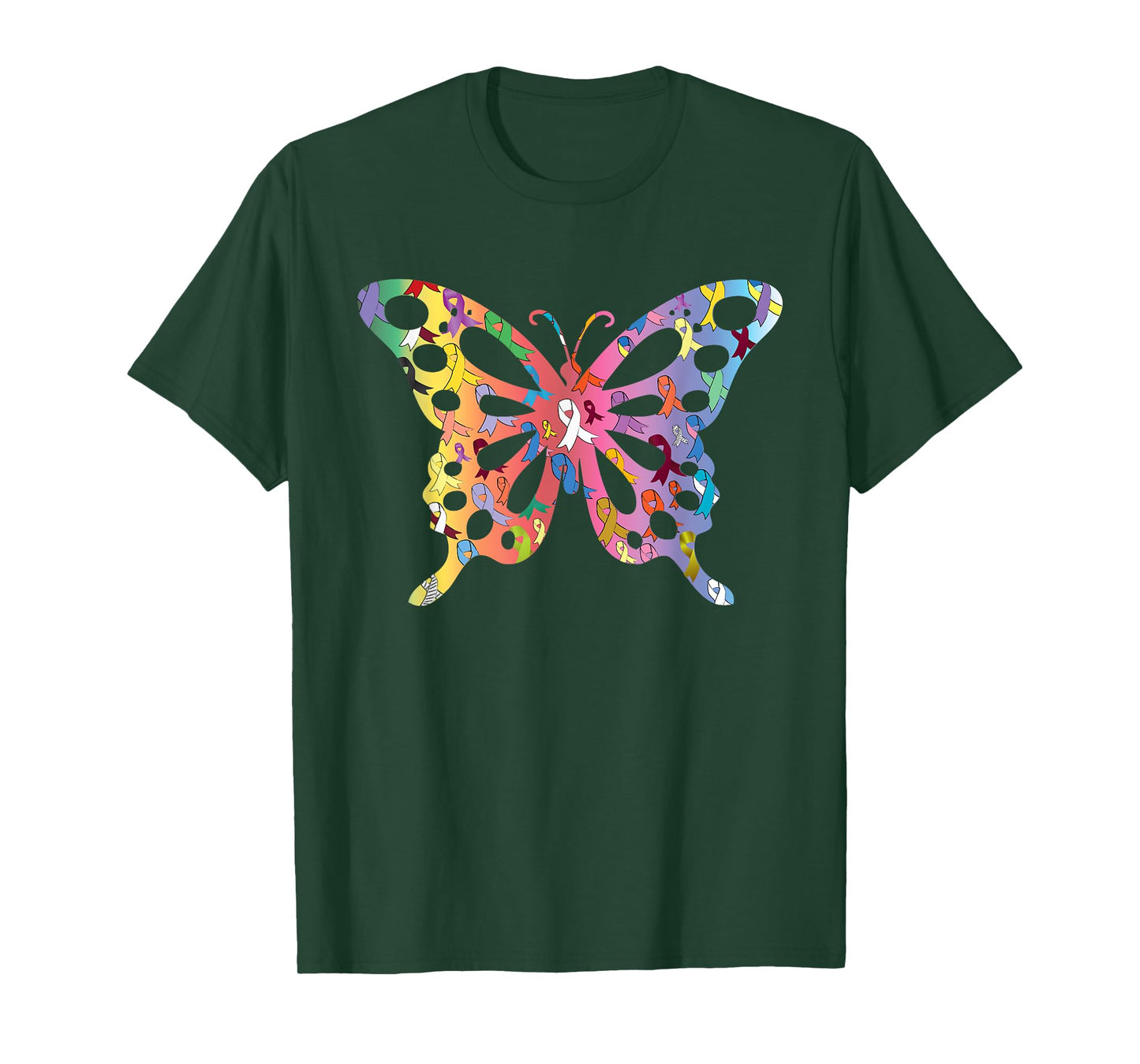 All Cancer Matters Awareness Butterfly All Ribbons T-Shirt