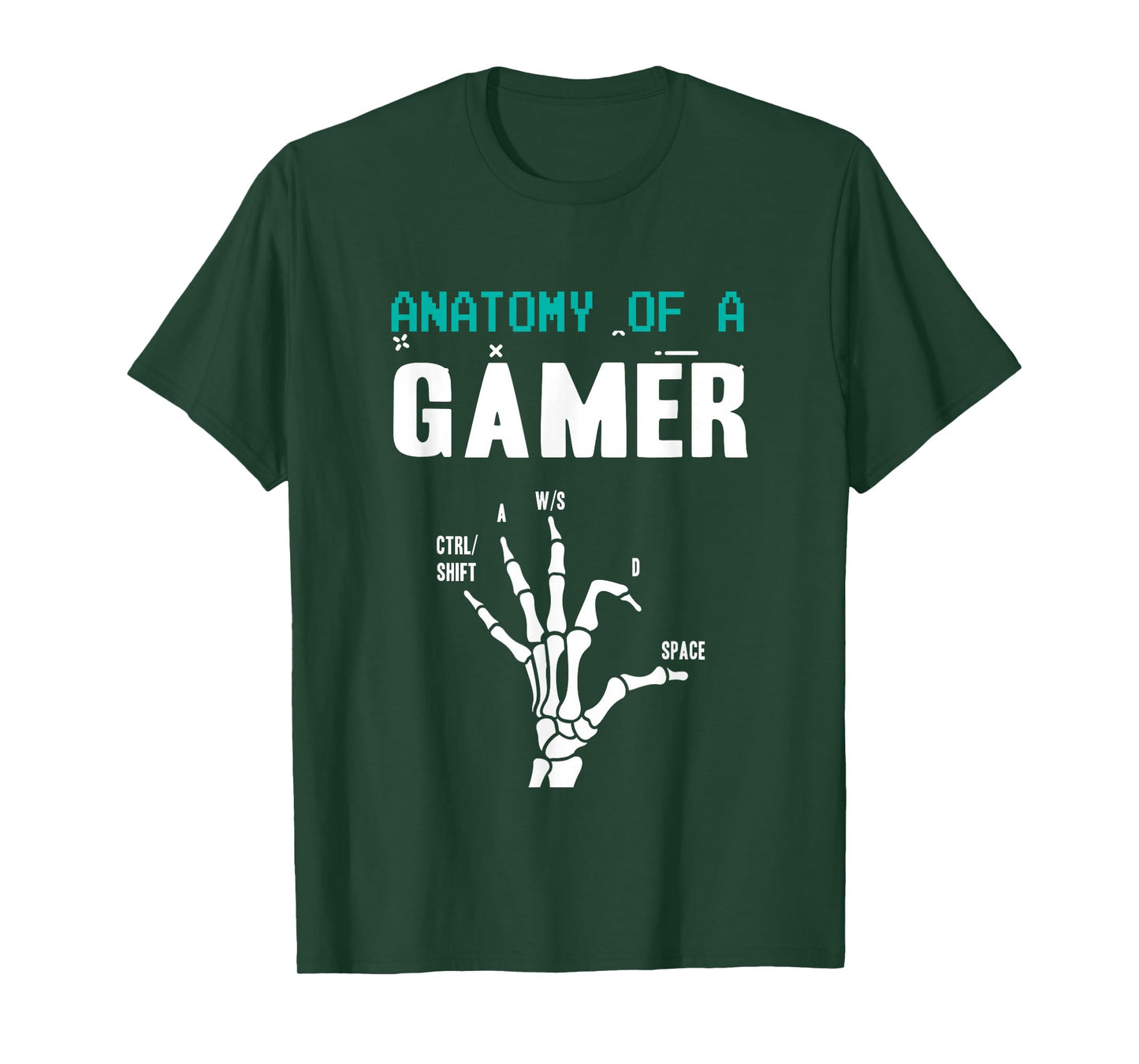 Anatomy of A Gamer Skeleton Hand Funny T-Shirt