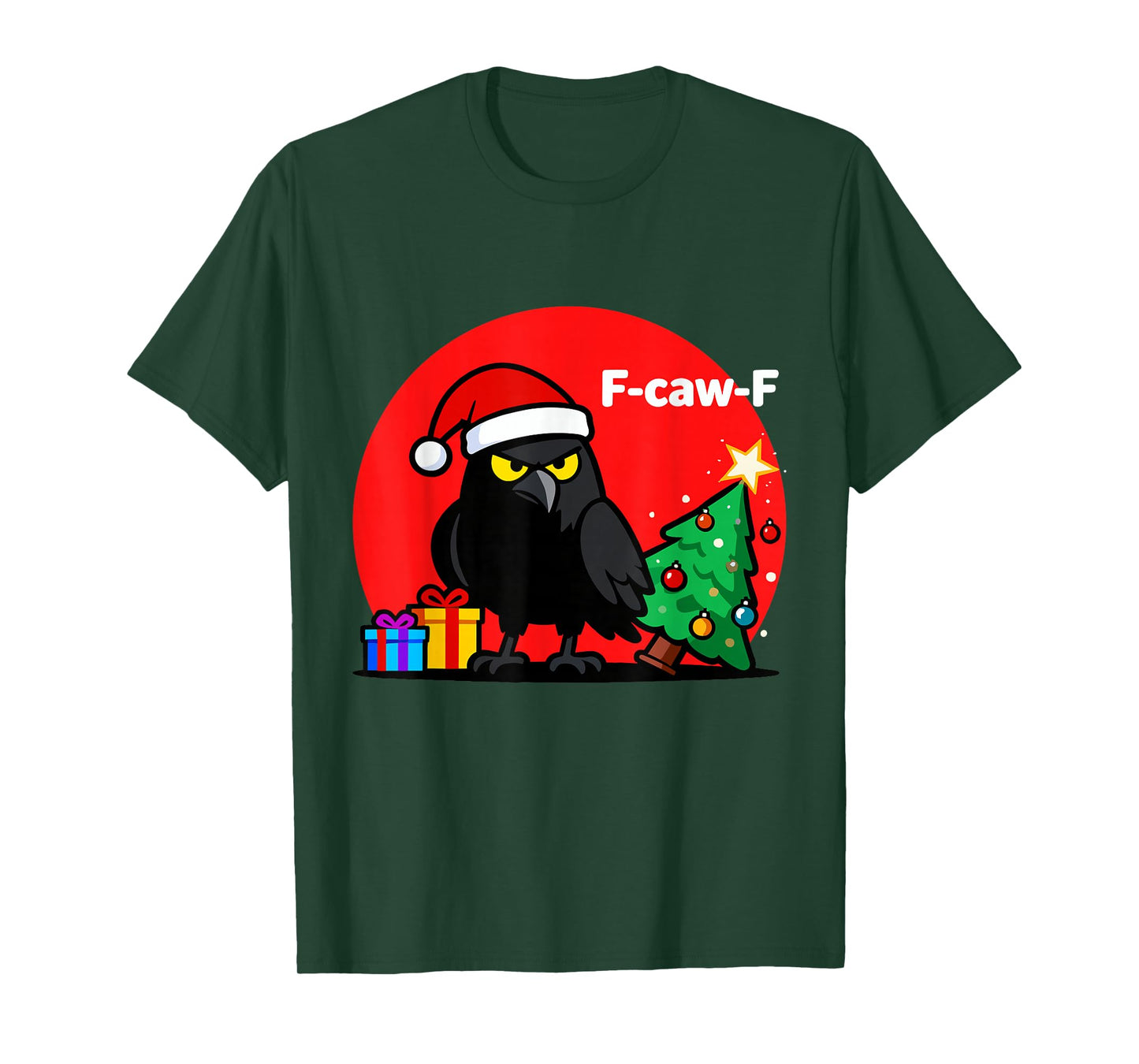 Funny Christmas F-caw-F Crow Holidays T-Shirt