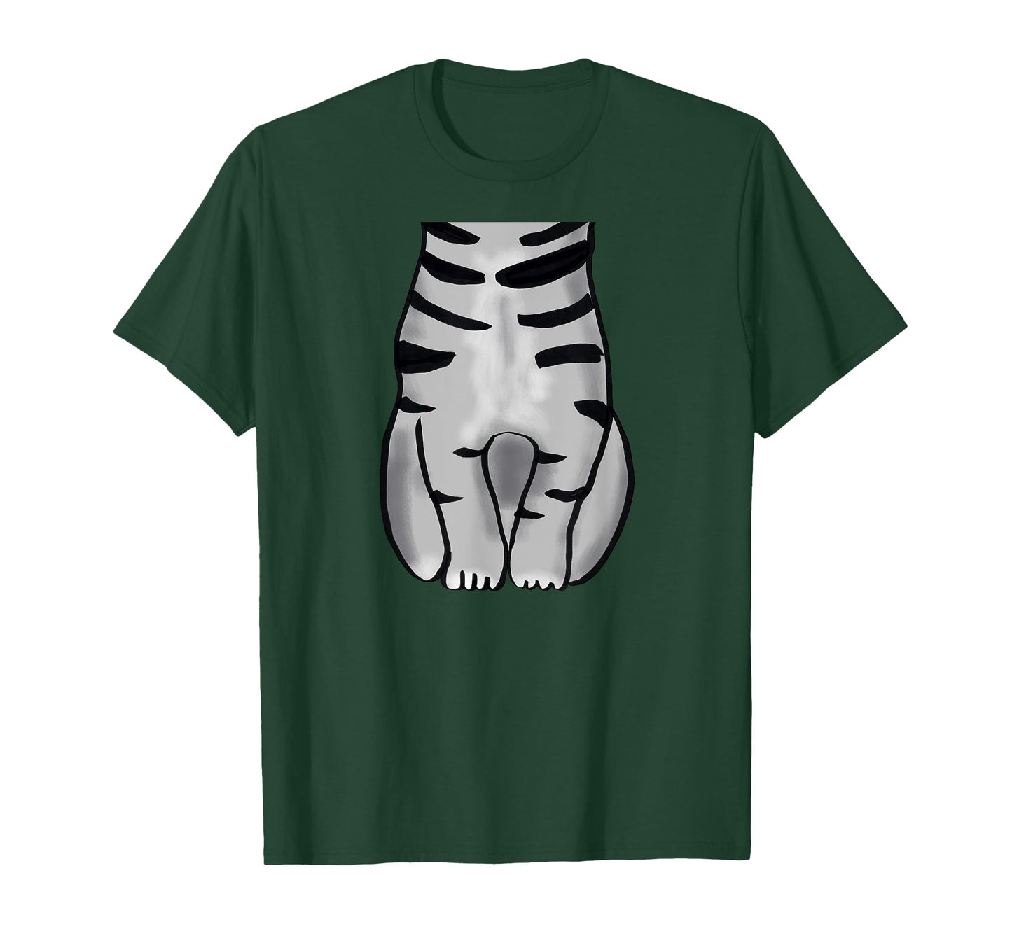 Easy Grey Striped Cat Halloween Costume T-Shirt