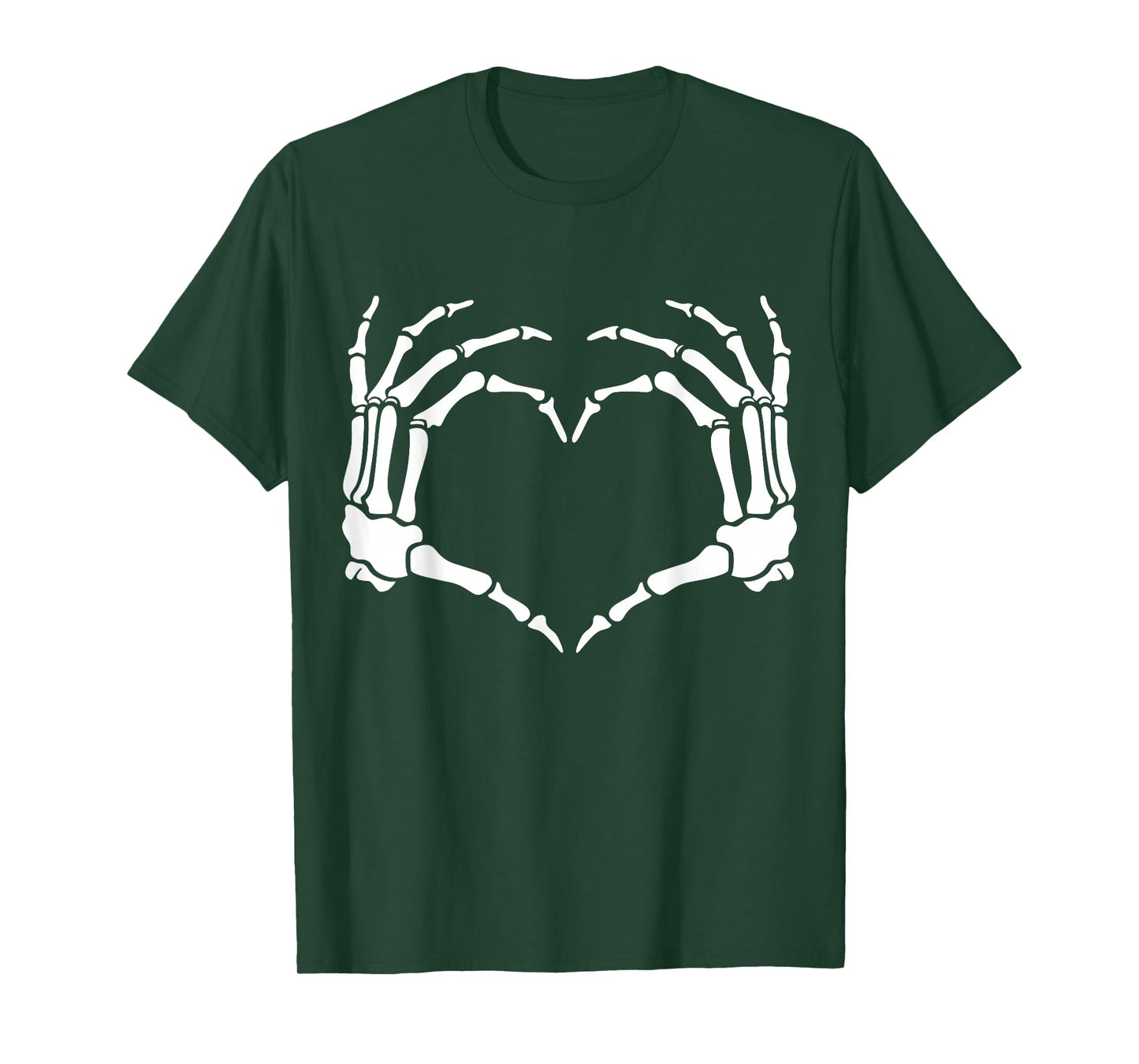 Skeleton Hands Heart Sign Retro Halloween Costume T-Shirt