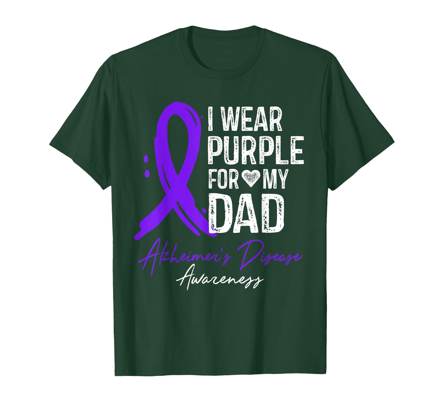 I Wear Purple For My Dad Shirt Alzheimer's Disease Awareness T-Shirt