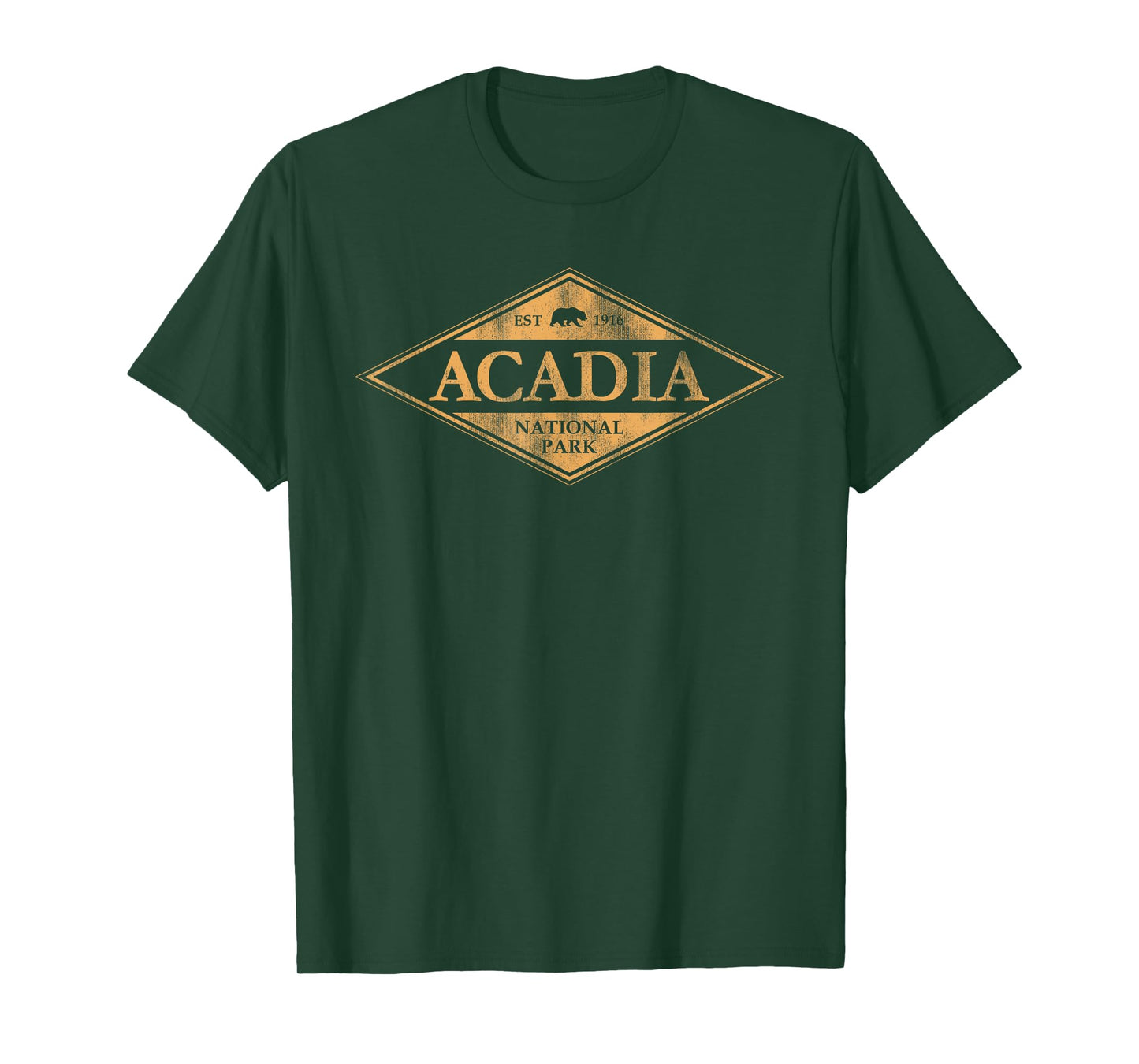 Acadia National Park Maine Bear Graphic Mens Womens Hiking T-Shirt