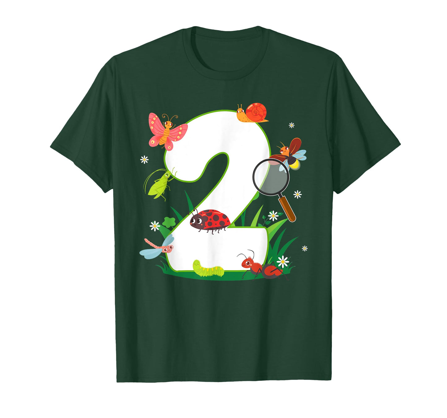 2nd Birthday Bugs And Insects Nature Lover 2 Year Old T-Shirt