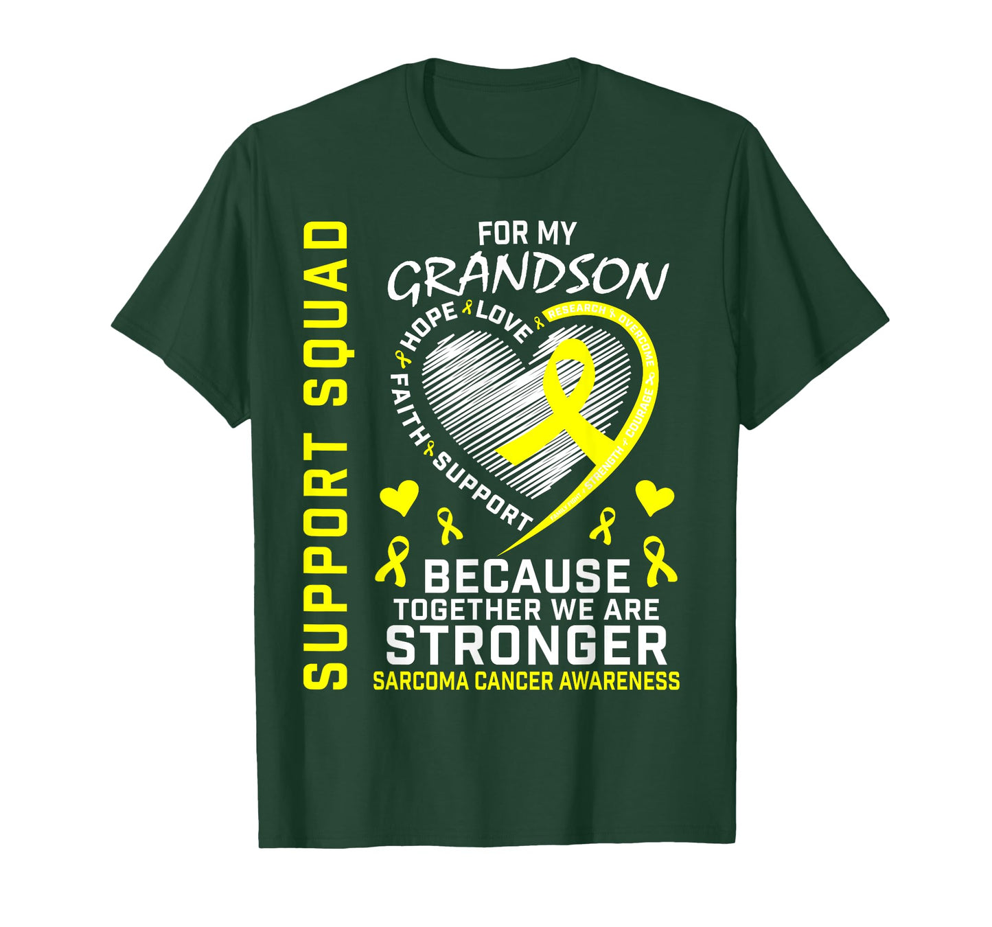 Grandson Sarcoma Cancer Awareness Supporter Products Family T-Shirt