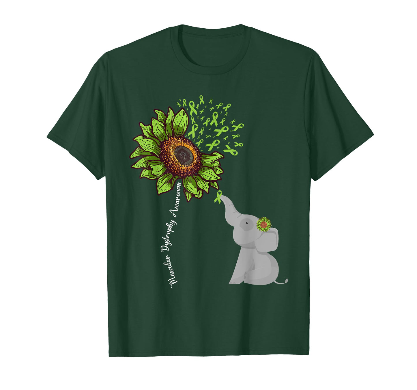 Sunflower Elephant Duchenne Muscular Dystrophy Awareness T-Shirt