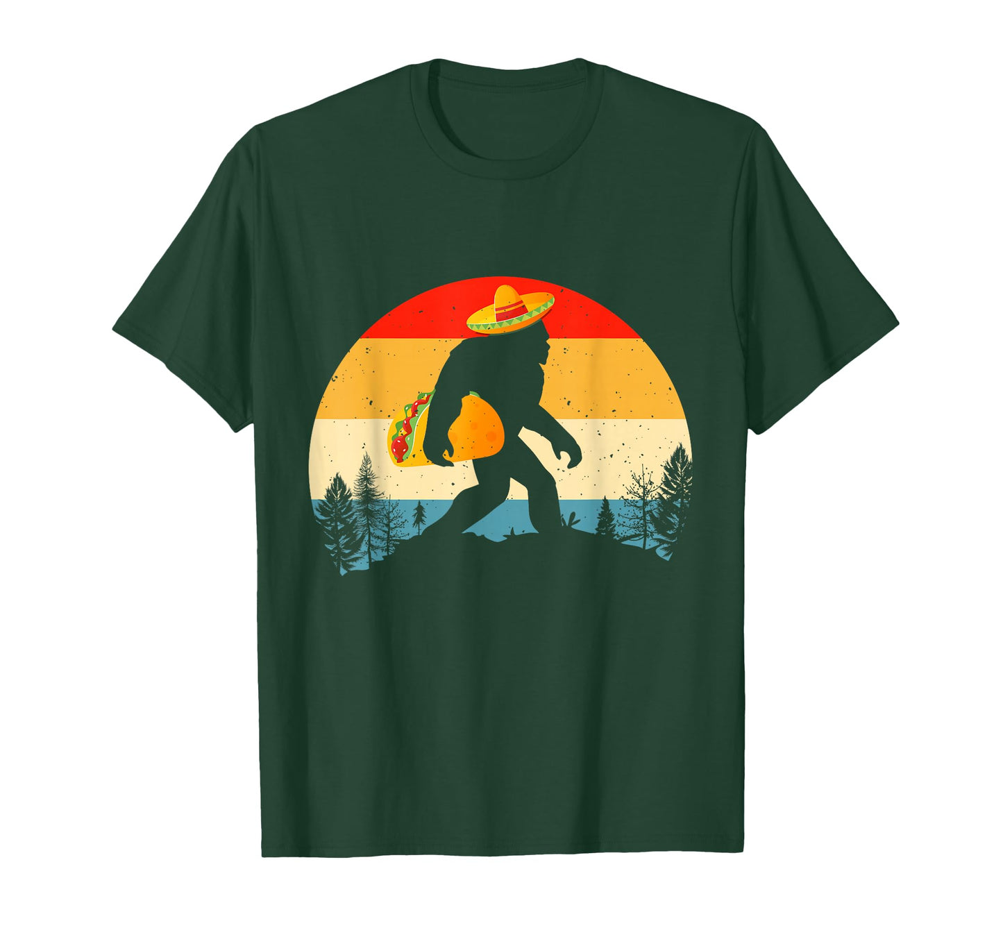Taco Trekking with Bigfoot Tacosquatch T-Shirt