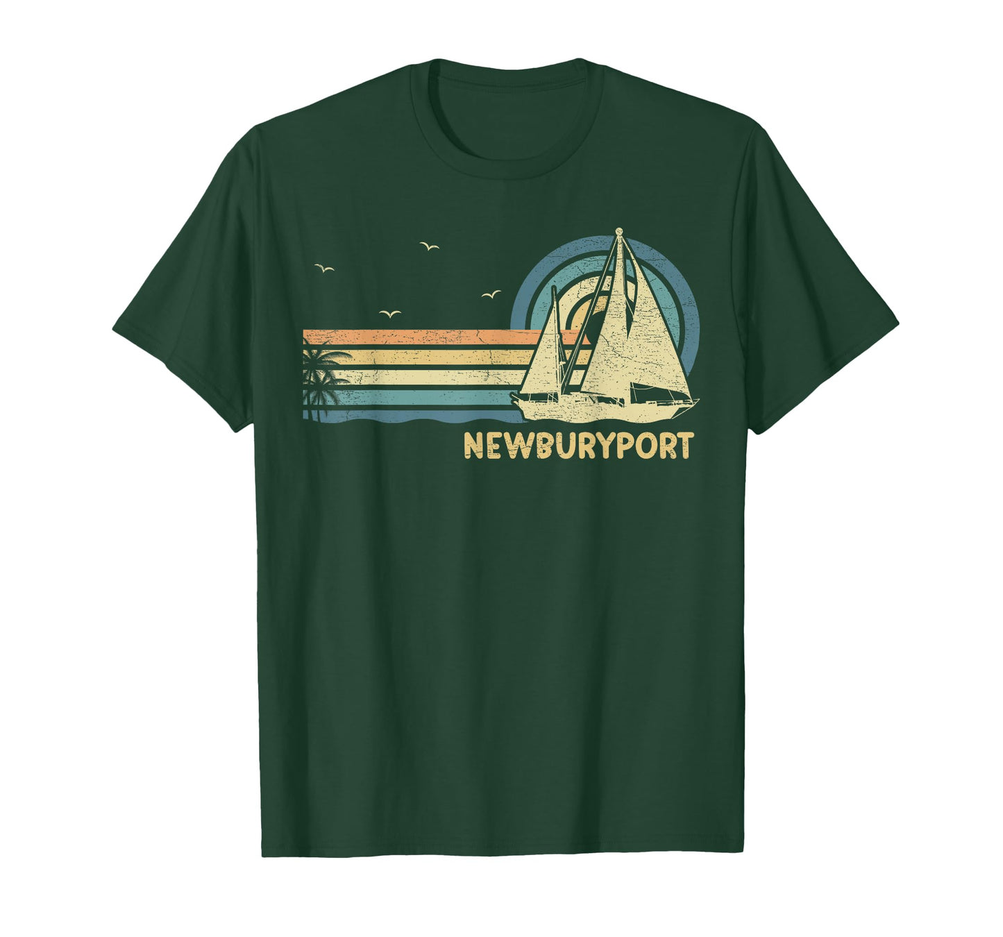 Newburyport Massachusetts Sailing Vacation Boating Sailboat T-Shirt