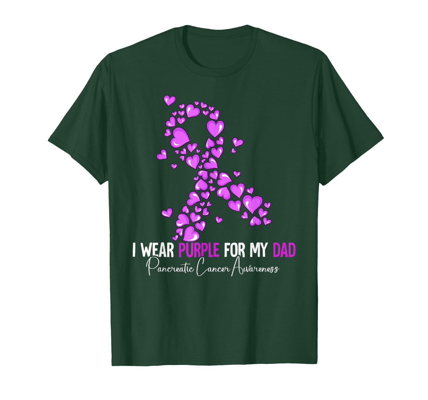 I Wear Purple For My Dad Pancreatic Cancer Awareness T-Shirt