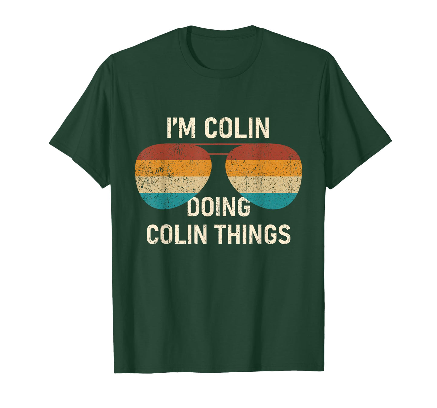 I'm Colin Doing Colin Things Retro Sunglass Personalized T-Shirt