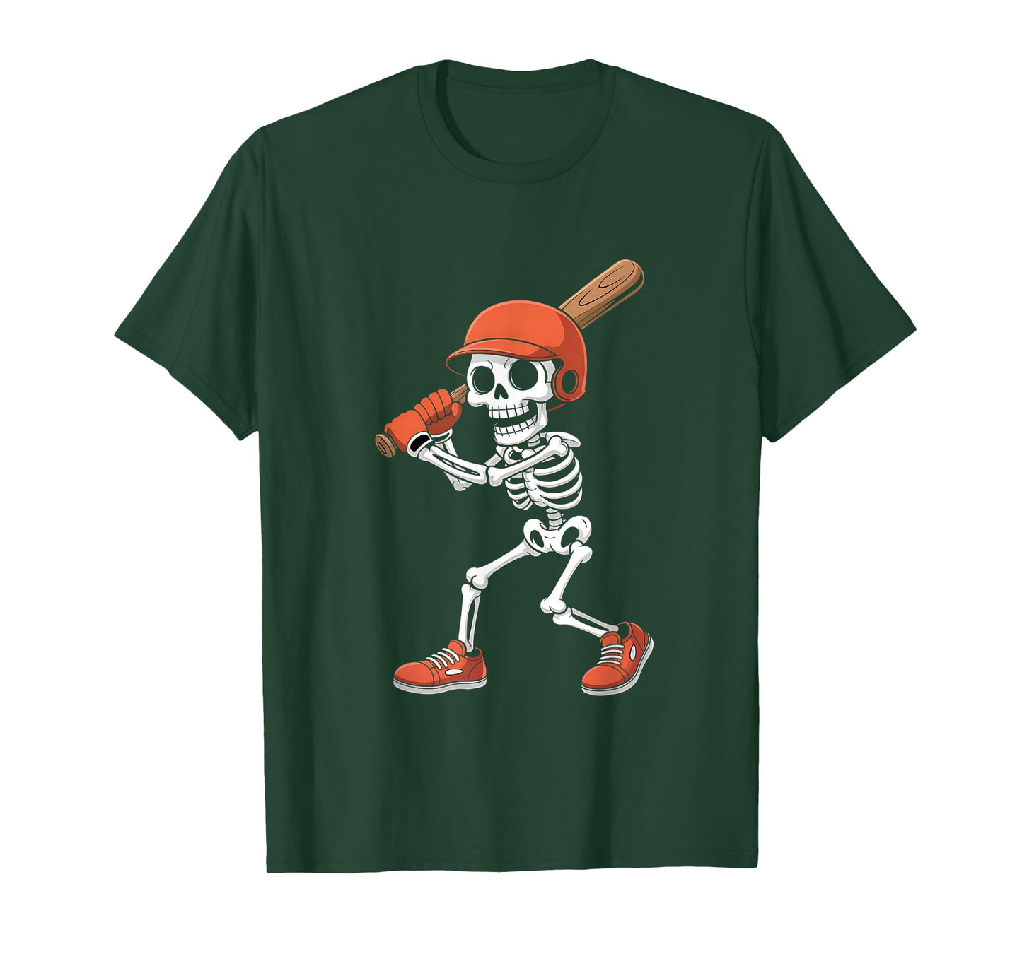 Halloween Skeleton Funny Baseball Shirt for Teens Boys Men T-Shirt