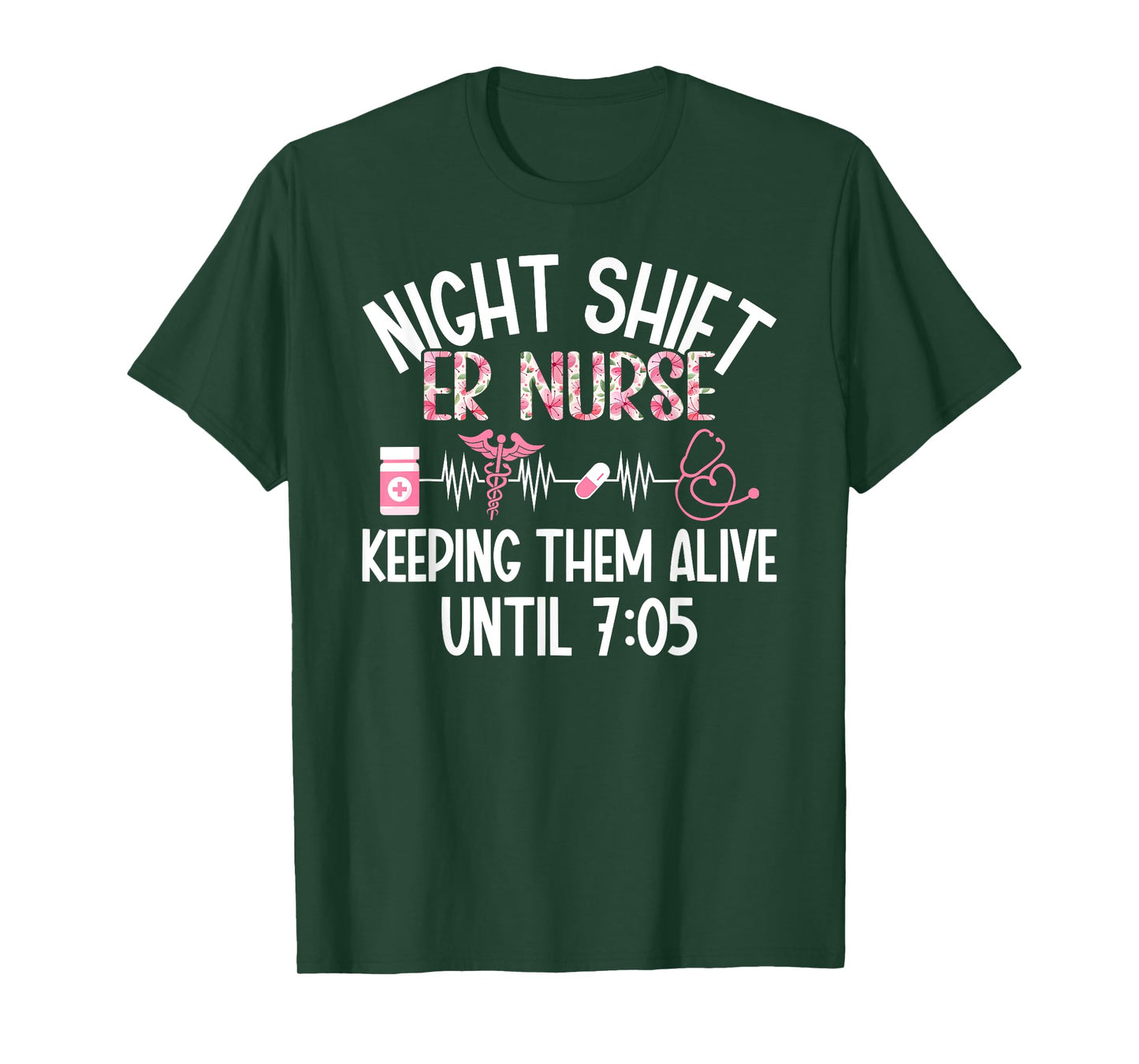 Night Shift ER Nurse Funny Night Shift Emergency Room Nurse T-Shirt