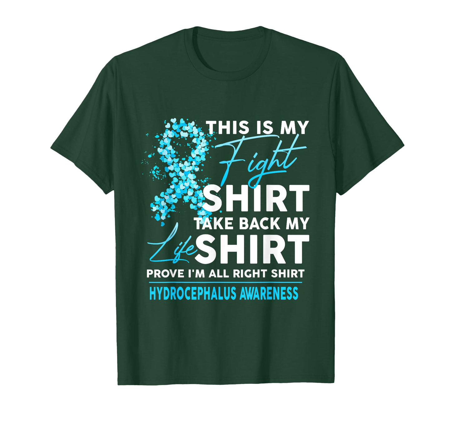 This Is My Fight Hydrocephalus Awareness Blue Ribbon T-Shirt