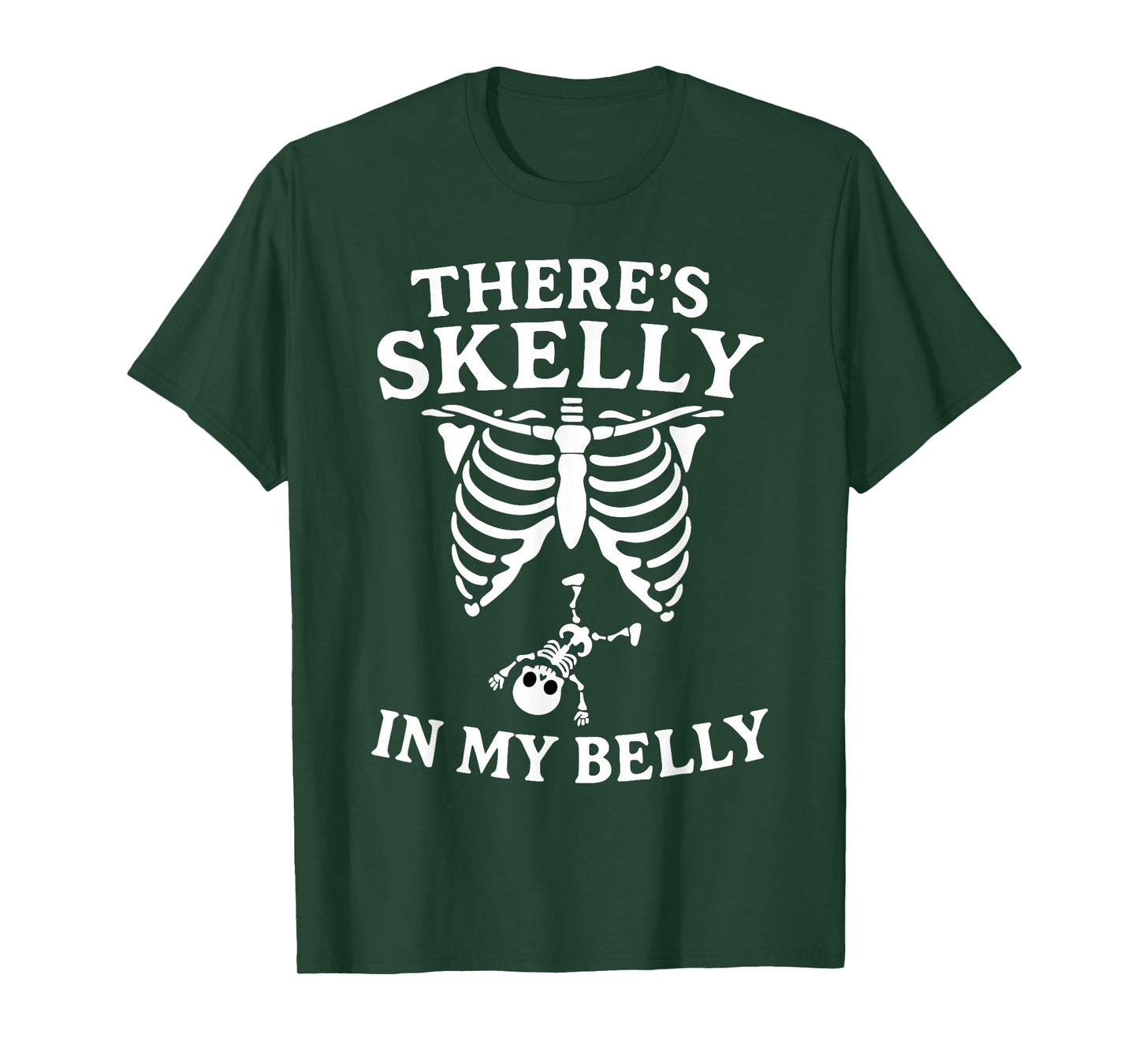 There's Skelly in My Belly Halloween Pregnancy Announcement T-Shirt