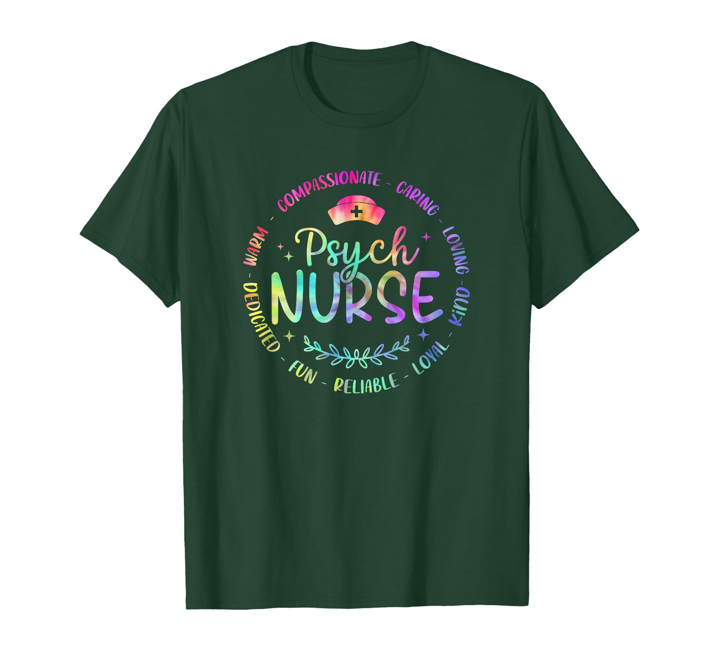 Psychiatric Nurse RN Mental Health Psych Nurse Tie Dye T-Shirt